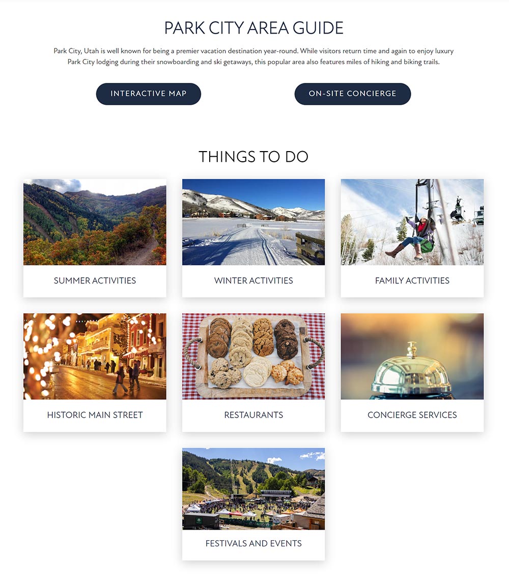 Area Guide Pages